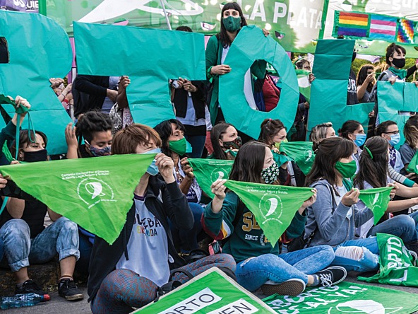 The green scarf has been adopted by Latin American feminists and reproductive rights activists